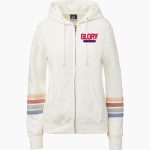 Va Glory MV Sport Women's Naamah Multi Sleeve Stripe Full Zip Hoodie Front Thumbnail
