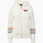 Shaker Heights Schools <span class="pdp-name-mascot">Shaker Heights</span> MV Sport Women's Naamah Multi Sleeve Stripe Full Zip Hoodie Front Thumbnail