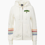 PREBLE HIGH SCHOOL HORNETS MV Sport Women's Naamah Multi Sleeve Stripe Full Zip Hoodie Front Thumbnail