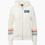 Nueces Canyon Panthers MV Sport Women's Naamah Multi Sleeve Stripe Full Zip Hoodie Front Thumbnail