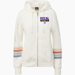 Reagan Royals <span class="pdp-name-mascot">Reagan Knights</span> MV Sport Women's Naamah Multi Sleeve Stripe Full Zip Hoodie Front Thumbnail