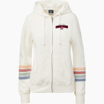 Creekside Seminoles <span class="pdp-name-mascot">Creekside Seminoles</span> MV Sport Women's Naamah Multi Sleeve Stripe Full Zip Hoodie Front Thumbnail