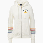 Bourgade Catholic Golden Eagles <span class="pdp-name-mascot">Bourgade Catholic Golden Eagles</span> MV Sport Women's Naamah Multi Sleeve Stripe Full Zip Hoodie Front Thumbnail