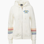 ROBERTO CLEMENTE HIGH SCHOOL WILDCATS <span class="pdp-name-mascot">ROBERTO CLEMENTE WILDCATS</span> MV Sport Women's Naamah Multi Sleeve Stripe Full Zip Hoodie Front Thumbnail