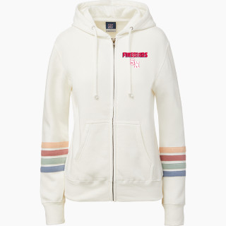 MV Sport Women's Naamah Multi Sleeve Stripe Full Zip Hoodie