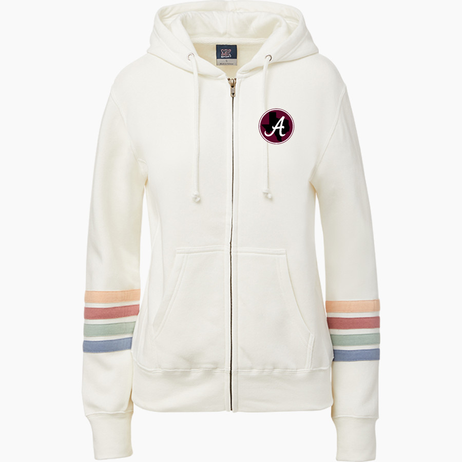 ARP HIGH SCHOOL TIGERS <span class="pdp-name-mascot">ARP TIGERS</span> MV Sport Women's Naamah Multi Sleeve Stripe Full Zip Hoodie