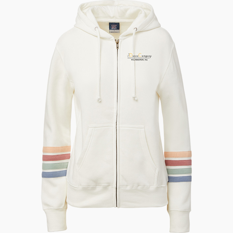 The Dance Company The Dance Company <span class="pdp-name-mascot">The Dance Company</span> MV Sport Women's Naamah Multi Sleeve Stripe Full Zip Hoodie