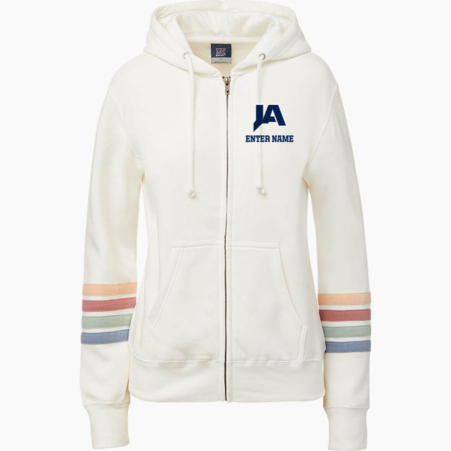 JACKSON ACADEMY RAIDERS <span class="pdp-name-mascot">JACKSON ACADEMY RAIDERS</span> MV Sport Women's Naamah Multi Sleeve Stripe Full Zip Hoodie