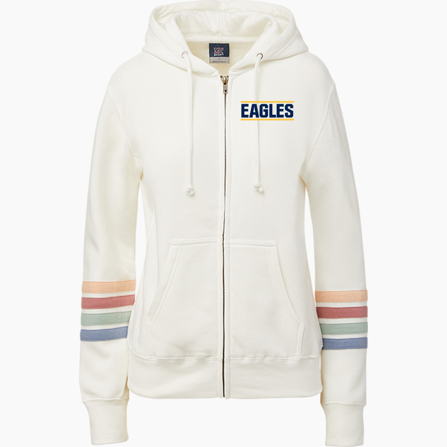 East Dayton Christian Eagles <span class="pdp-name-mascot">East Dayton Christian Eagles</span> MV Sport Women's Naamah Multi Sleeve Stripe Full Zip Hoodie