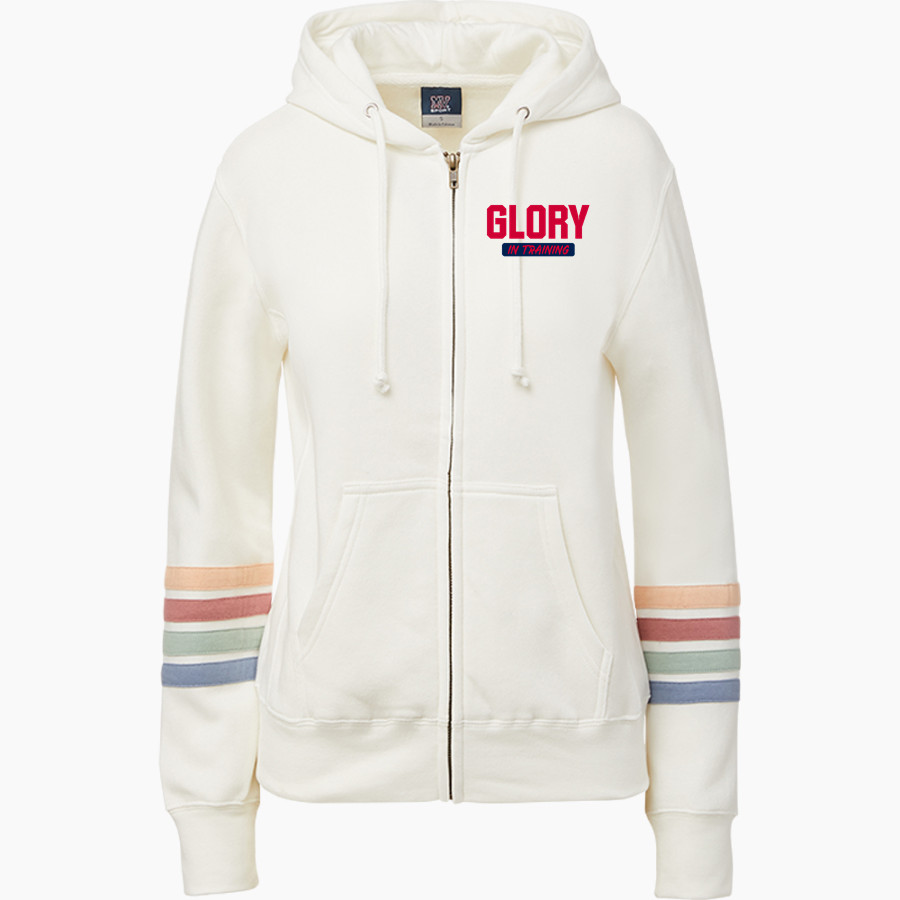 Va Glory MV Sport Women's Naamah Multi Sleeve Stripe Full Zip Hoodie