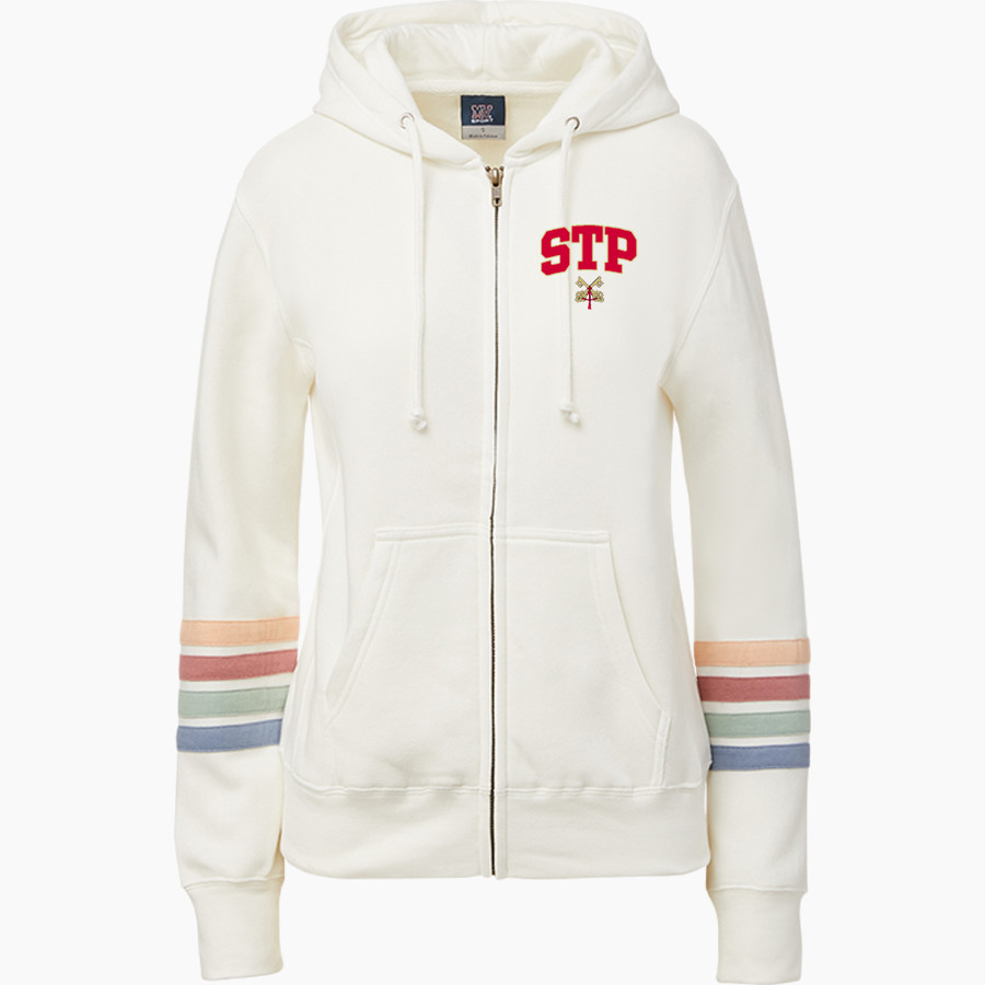 Church & School of St. Peter MV Sport Women's Naamah Multi Sleeve Stripe Full Zip Hoodie