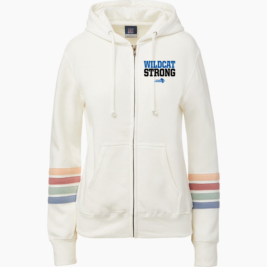 UMPIRE HIGH SCHOOL WILDCATS <span class="pdp-name-mascot">UMPIRE WILDCATS</span> MV Sport Women's Naamah Multi Sleeve Stripe Full Zip Hoodie