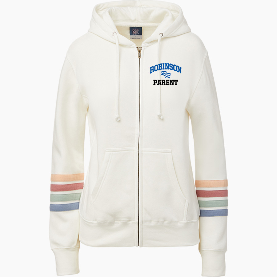 ROBINSON HIGH SCHOOL ROCKETS <span class="pdp-name-mascot">ROBINSON ROCKETS</span> MV Sport Women's Naamah Multi Sleeve Stripe Full Zip Hoodie