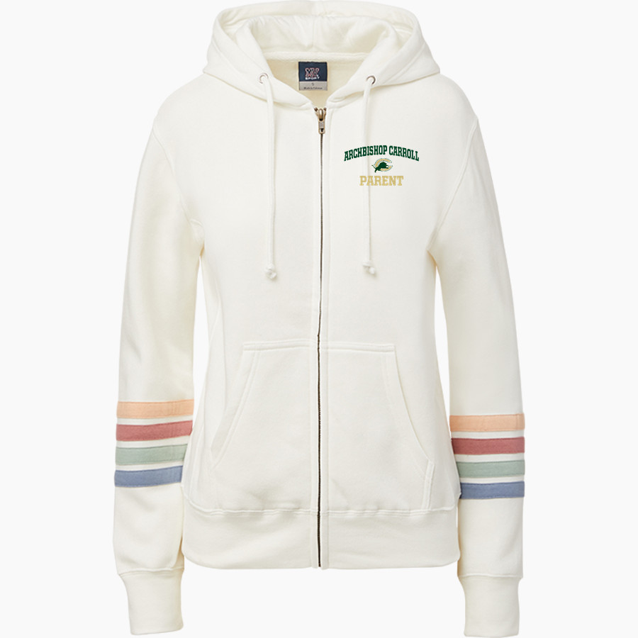 ARCHBISHOP CARROLL HIGH SCHOOL LIONS <span class="pdp-name-mascot">ARCHBISHOP CARROLL LIONS</span> MV Sport Women's Naamah Multi Sleeve Stripe Full Zip Hoodie