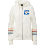 LAKE QUINAULT HIGH SCHOOL ELKS <span class="pdp-name-mascot">LAKE QUINAULT ELKS</span> MV Sport Women's Naamah Multi Sleeve Stripe Full Zip Hoodie Front Thumbnail