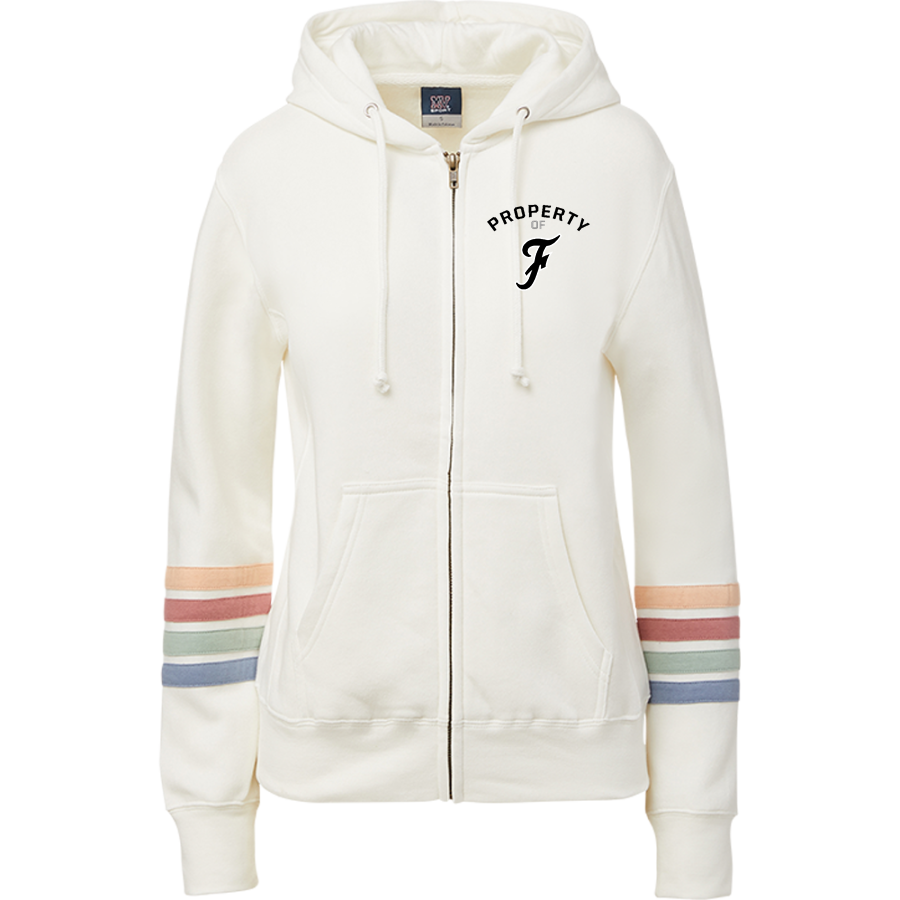 Fenwick Friars The Official Online Store <span class="pdp-name-mascot">Fenwick Friars</span> MV Sport Women's Naamah Multi Sleeve Stripe Full Zip Hoodie