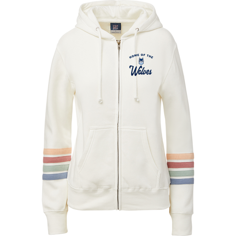 Metropolitan Wolves <span class="pdp-name-mascot">Metropolitan Community College Wolves</span> MV Sport Women's Naamah Multi Sleeve Stripe Full Zip Hoodie