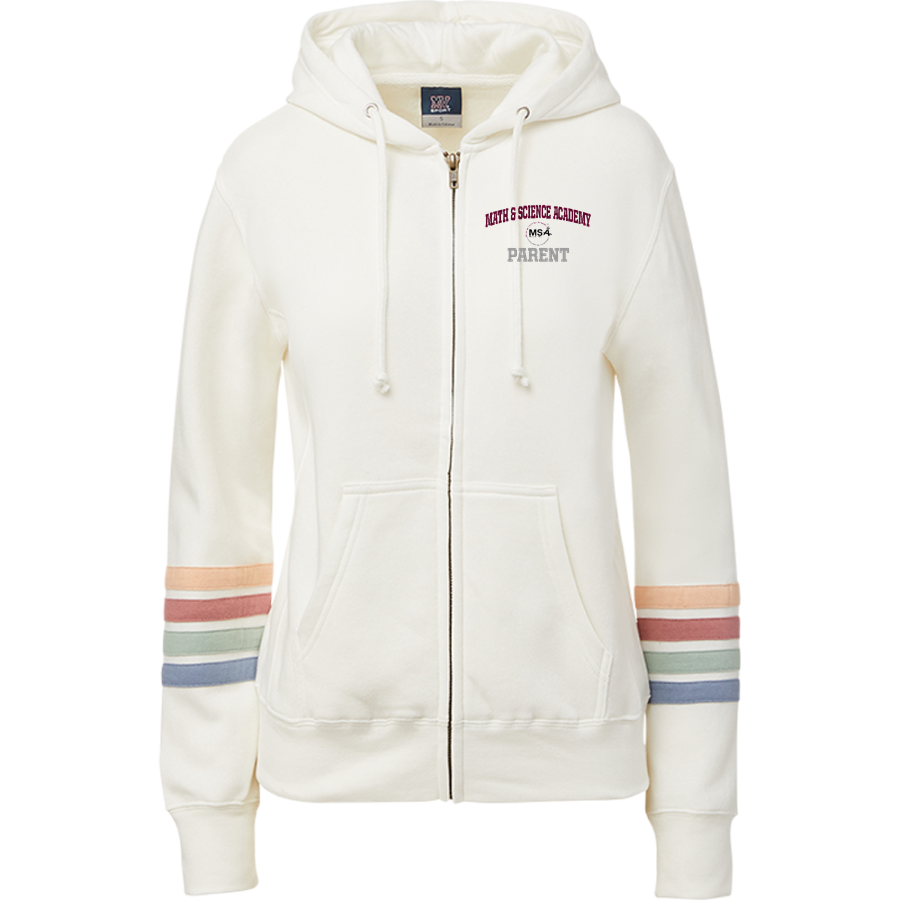 Math & Science Academy Dragons <span class="pdp-name-mascot">Math & Science Academy Dragons</span> MV Sport Women's Naamah Multi Sleeve Stripe Full Zip Hoodie