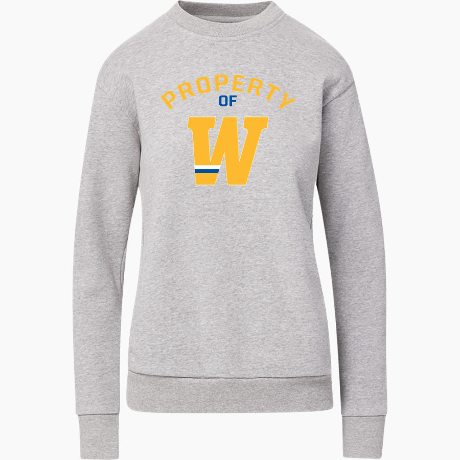 Widener University Pride Online Store MV Sport Women's Raelynn Cloud Fleece Crew