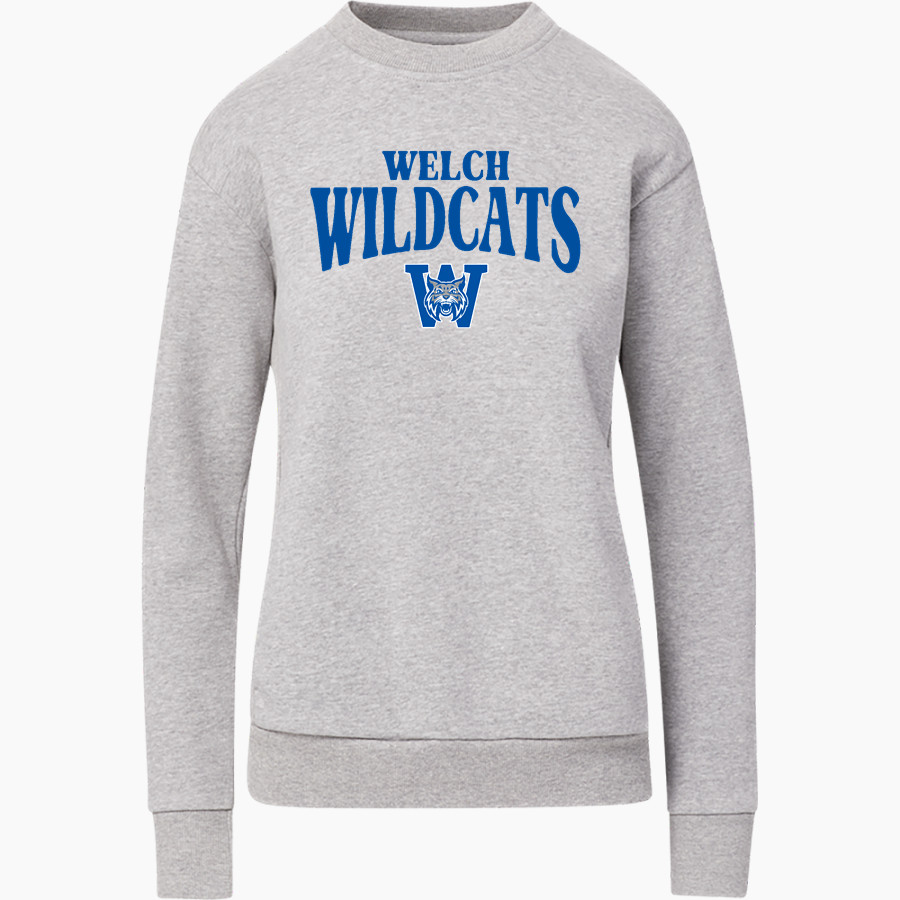 WELCH HIGH SCHOOL WILDCATS MV Sport Women's Raelynn Cloud Fleece Crew