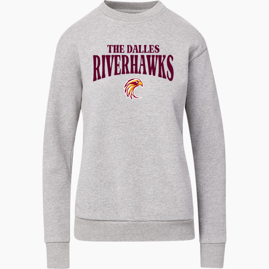 THE DALLES HIGH SCHOOL RIVERHAWKS MV Sport Women's Raelynn Cloud Fleece Crew