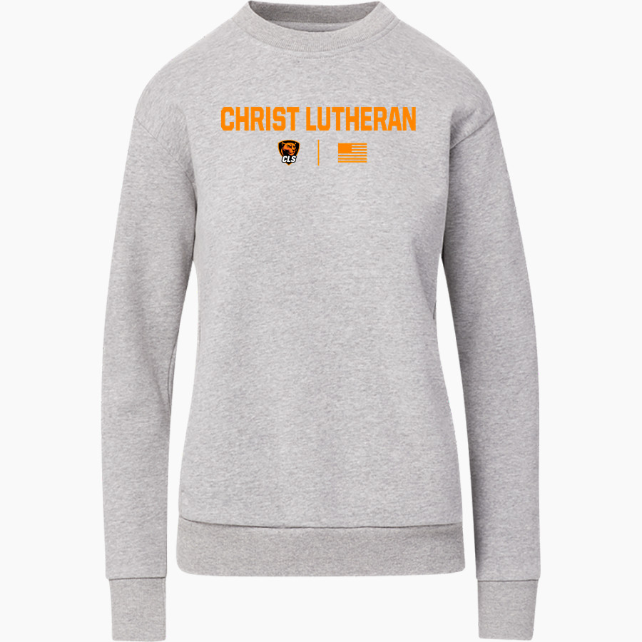 CHRIST LUTHERAN Cougars <span class="pdp-name-mascot">CHRIST LUTHERAN DAY SCHOOL Cougars</span> MV Sport Women's Raelynn Cloud Fleece Crew
