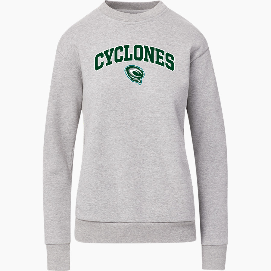 SCTCC Cyclones Online Apparel Store <span class="pdp-name-mascot">St Cloud Cyclones</span> MV Sport Women's Raelynn Cloud Fleece Crew