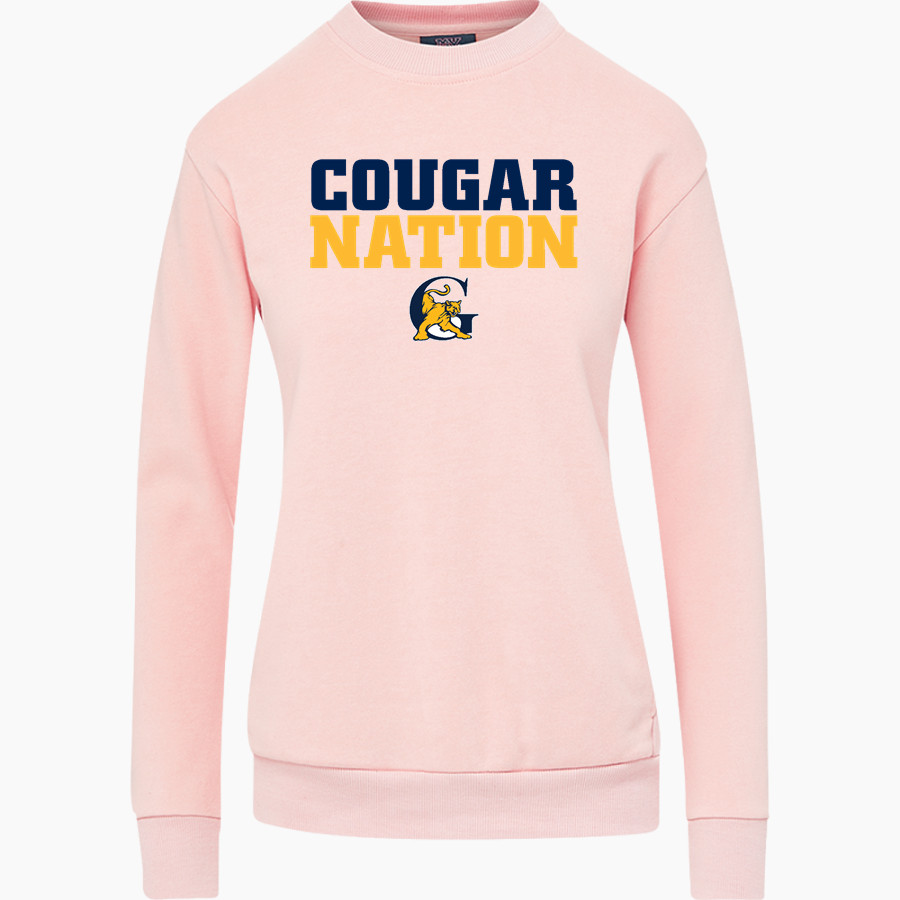Goldsboro Cougars <span class="pdp-name-mascot">Goldsboro Cougars</span> MV Sport Women's Raelynn Cloud Fleece Crew