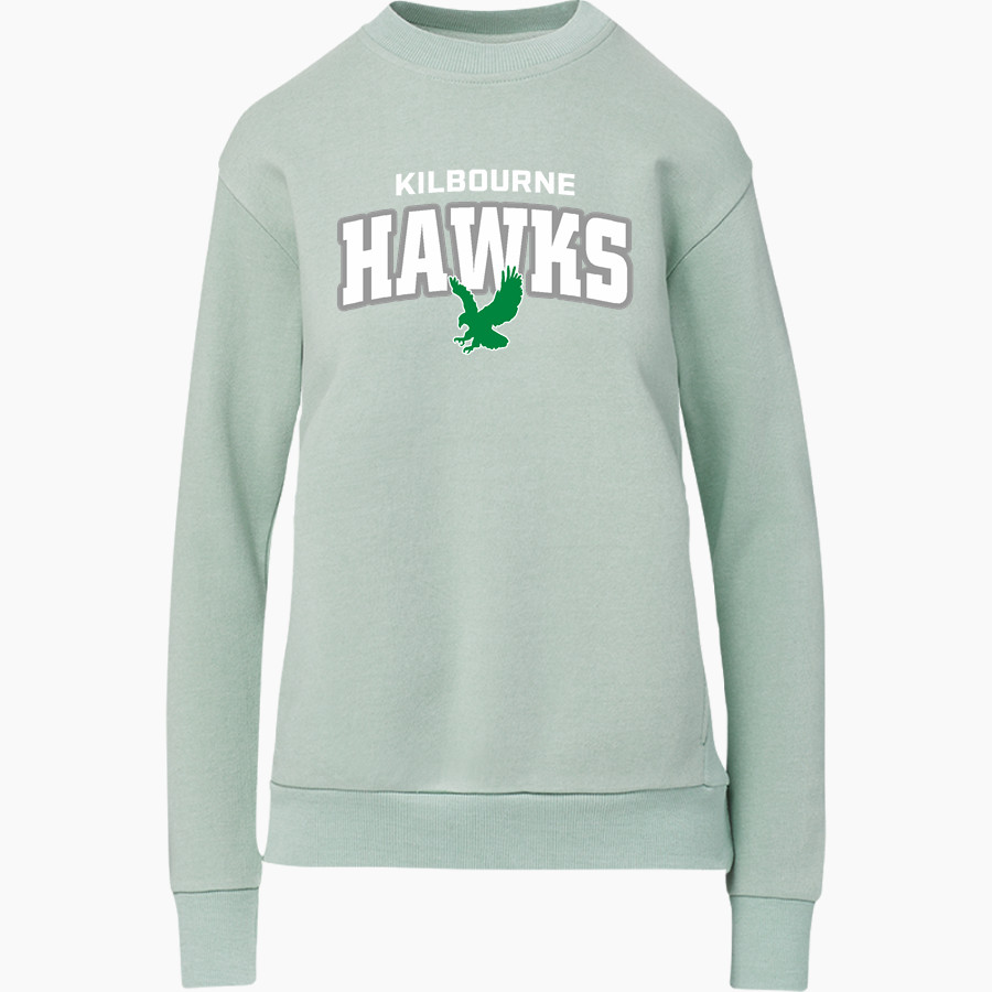 KILBOURNE HIGH SCHOOL HAWKS <span class="pdp-name-mascot">KILBOURNE HAWKS</span> MV Sport Women's Raelynn Cloud Fleece Crew
