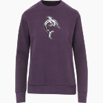 Bergman Dolphins <span class="pdp-name-mascot">Frank V. Bergman Elementary Dolphins</span> MV Sport Women's Raelynn Cloud Fleece Crew Front Thumbnail