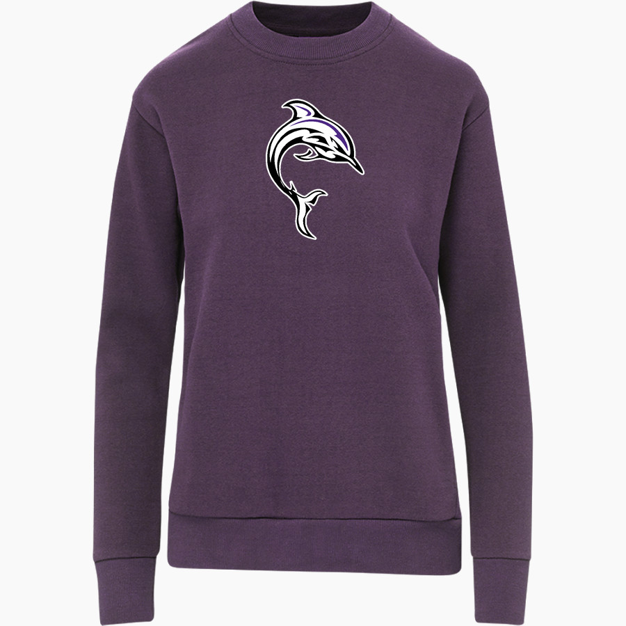 Bergman Dolphins <span class="pdp-name-mascot">Frank V. Bergman Elementary Dolphins</span> MV Sport Women's Raelynn Cloud Fleece Crew