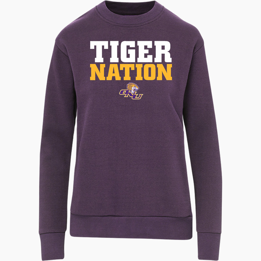 Olivet Nazarene Tigers <span class="pdp-name-mascot">Olivet Nazarene University Tigers</span> MV Sport Women's Raelynn Cloud Fleece Crew
