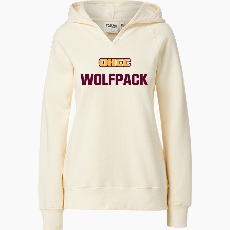 Oak Hills Christian College Wolfpack MV Sport Women's Coastal Color Hoodie