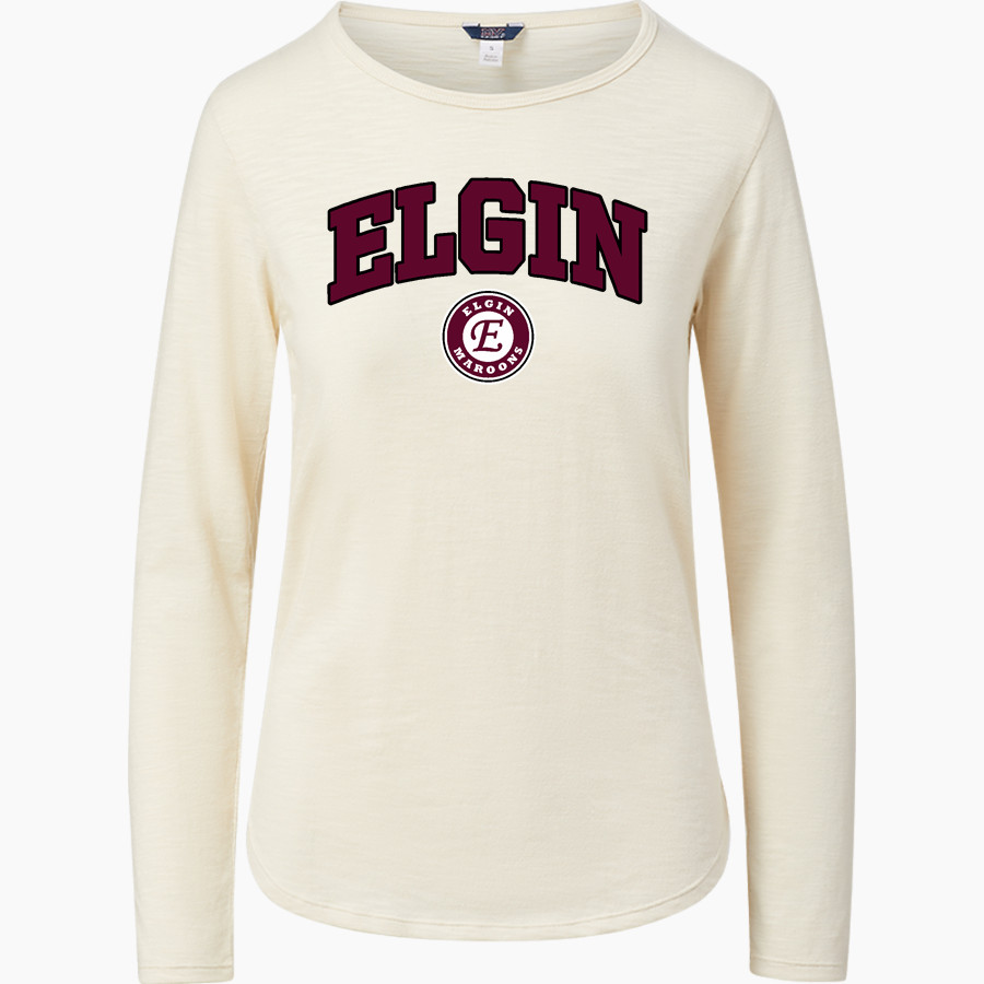 ELGIN HIGH SCHOOL MAROONS MV Sport Women's Tori Slub Long Sleeve Tee