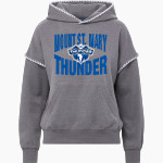 Mount St. Mary Academy believe in the boom <span class="pdp-name-mascot">Mount Saint Mary Academy Thunder</span> MV Sport Women's Mood & Vibe Teegan Crafty Hoodie Front Thumbnail