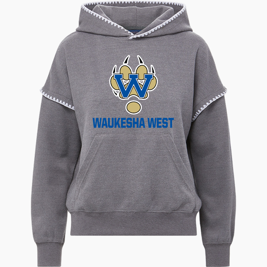 WAUKESHA WEST HIGH SCHOOL WOLVERINES <span class="pdp-name-mascot">WAUKESHA WEST WOLVERINES</span> MV Sport Women's Mood & Vibe Teegan Crafty Hoodie