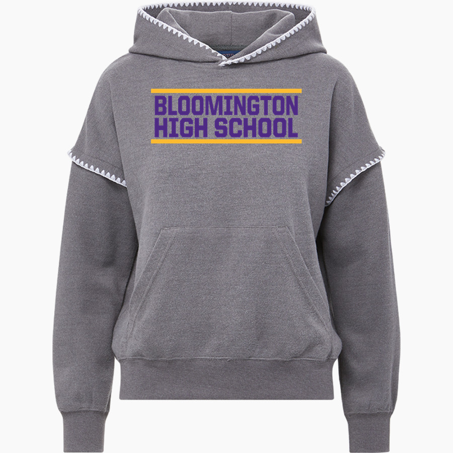 BLOOMINGTON HIGH SCHOOL PURPLE RAIDERS <span class="pdp-name-mascot">BLOOMINGTON PURPLE RAIDERS</span> MV Sport Women's Mood & Vibe Teegan Crafty Hoodie