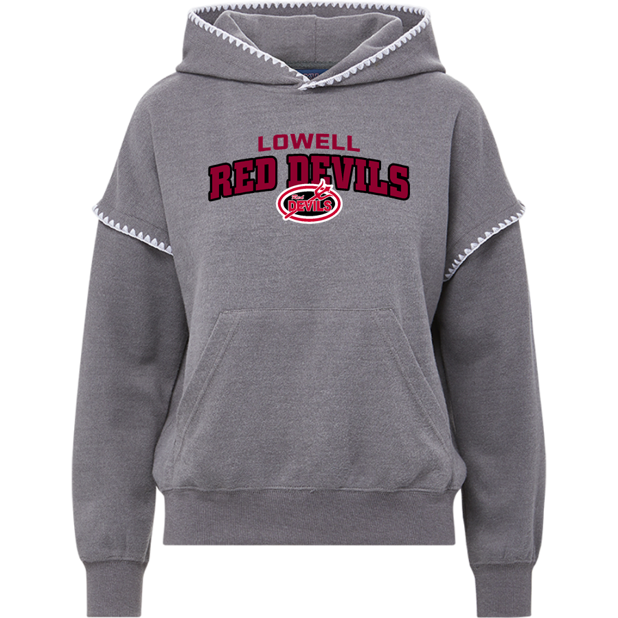 LOWELL HIGH SCHOOL RED DEVILS <span class="pdp-name-mascot">LOWELL RED DEVILS</span> MV Sport Women's Mood & Vibe Teegan Crafty Hoodie