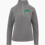 Communion of Saints School Sabres official sideline store <span class="pdp-name-mascot">Communion of Saints School Sabres</span> MV Sport Women's Zelda Zig Zag 1/4 Zip Pullover Front Thumbnail