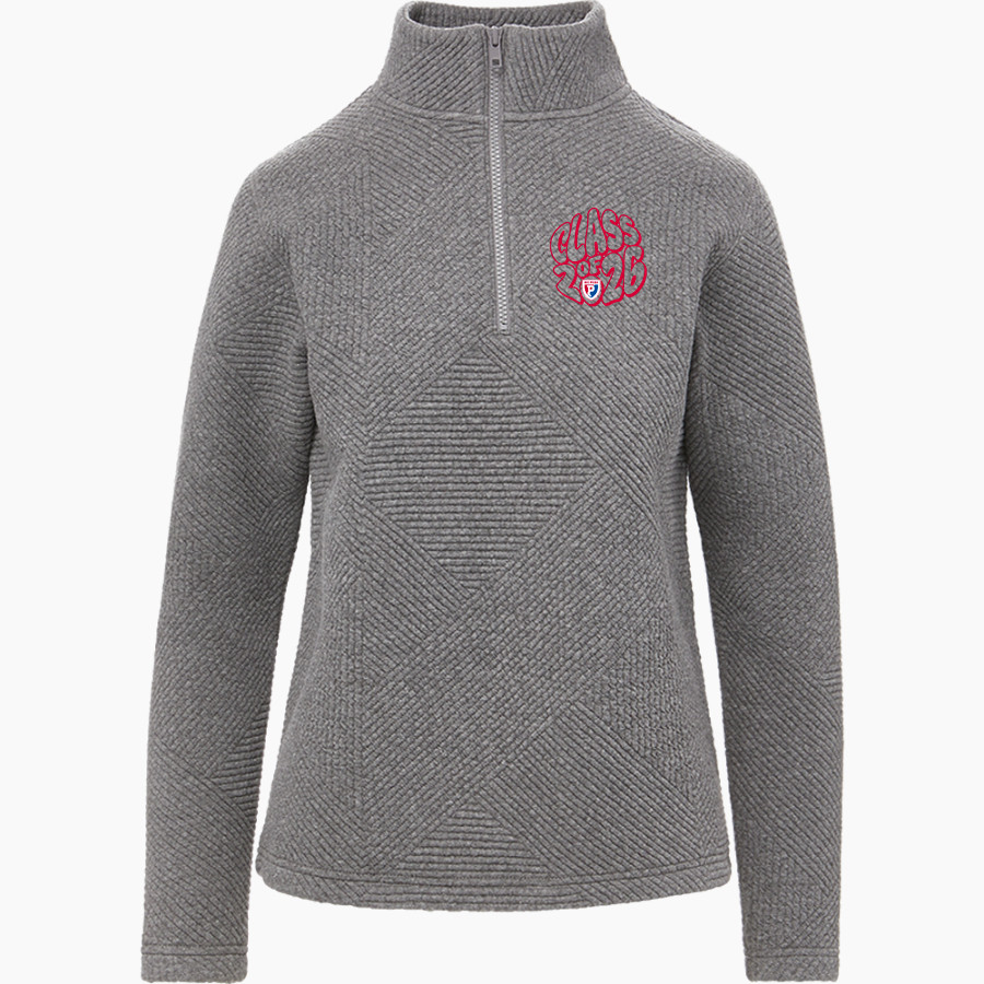 Plainfield Quakers <span class="pdp-name-mascot">Plainfield Quakers</span> MV Sport Women's Zelda Zig Zag 1/4 Zip Pullover