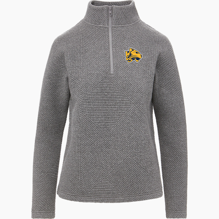 Westbury Christian Wildcats <span class="pdp-name-mascot">Westbury Christian Wildcats</span> MV Sport Women's Zelda Zig Zag 1/4 Zip Pullover