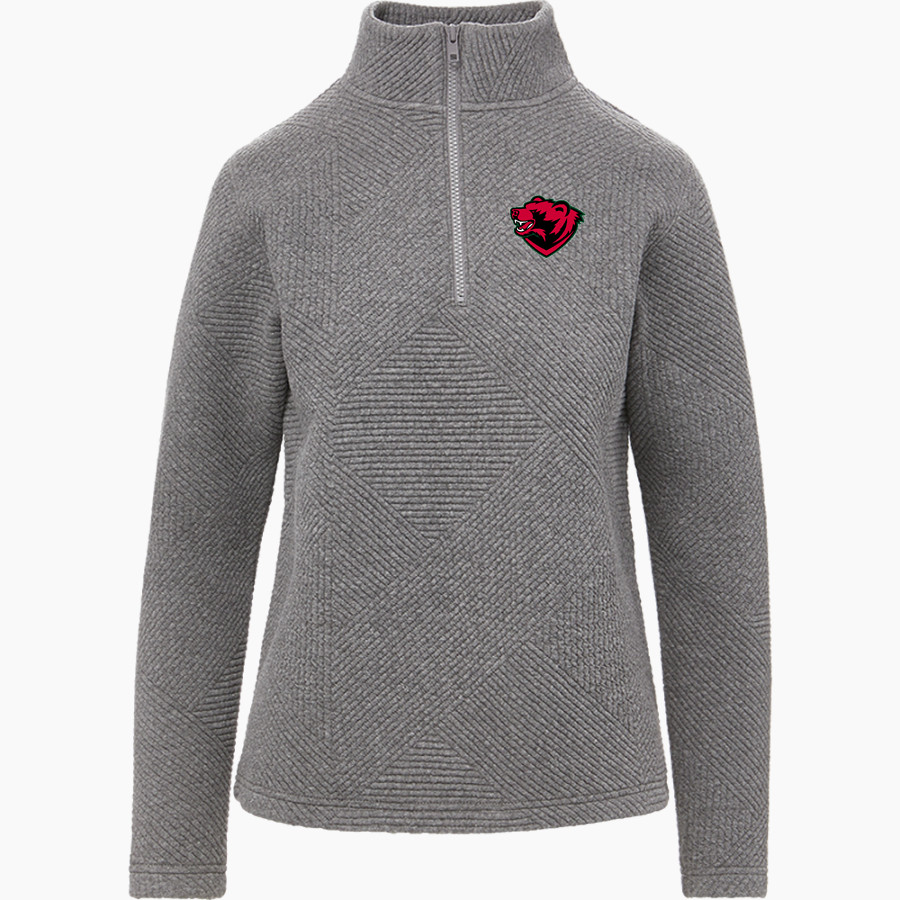 WashU Online Store <span class="pdp-name-mascot">Washington University Bears</span> MV Sport Women's Zelda Zig Zag 1/4 Zip Pullover