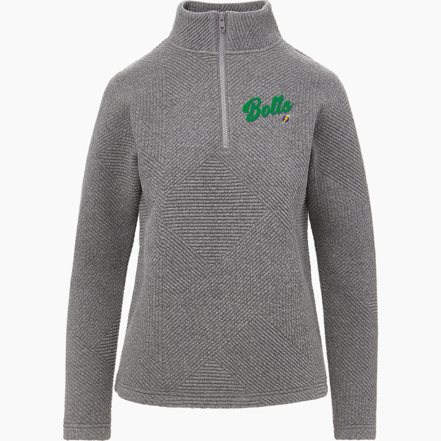 Bertha Holt Bolts <span class="pdp-name-mascot">Bertha Holt Bolts</span> MV Sport Women's Zelda Zig Zag 1/4 Zip Pullover