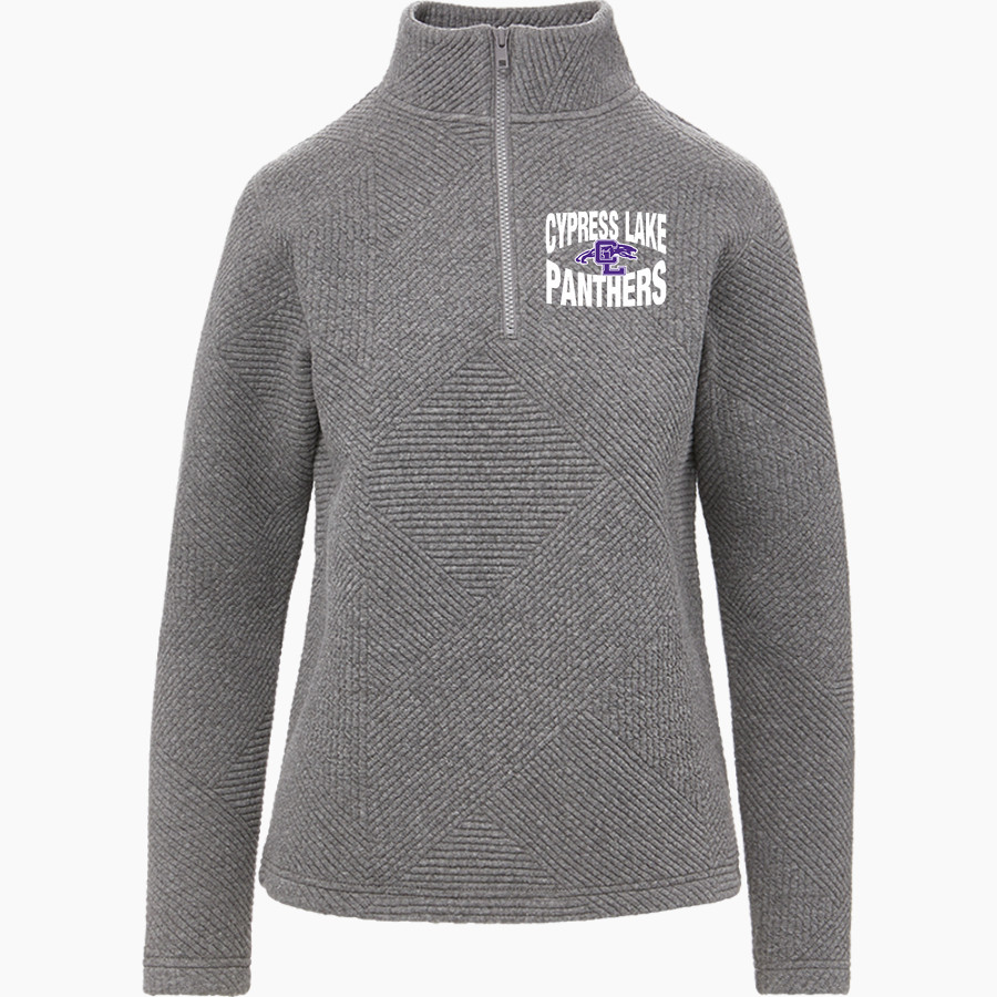 Cypress Lake Panthers MV Sport Women's Zelda Zig Zag 1/4 Zip Pullover
