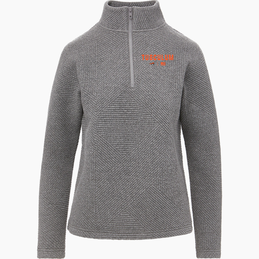 Tusculum University Pioneer Athletics <span class="pdp-name-mascot">TUSCULUM Pioneers</span> MV Sport Women's Zelda Zig Zag 1/4 Zip Pullover