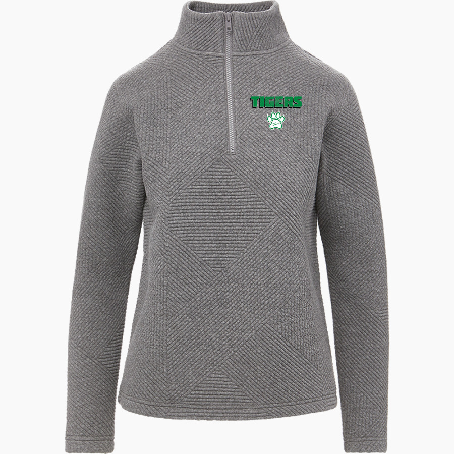 Salem University Tigers <span class="pdp-name-mascot">TIGERS</span> MV Sport Women's Zelda Zig Zag 1/4 Zip Pullover