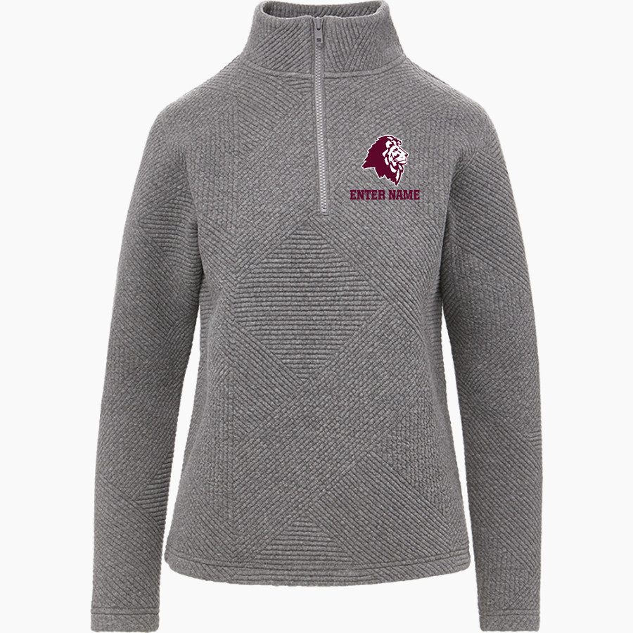 LYONS CENTRAL HIGH SCHOOL LIONS <span class="pdp-name-mascot">LYONS LIONS</span> MV Sport Women's Zelda Zig Zag 1/4 Zip Pullover