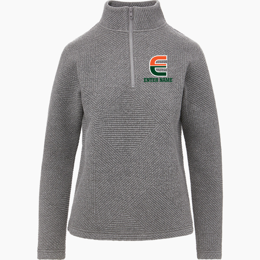 Plainfield East Bengals <span class="pdp-name-mascot">Plainfield East</span> MV Sport Women's Zelda Zig Zag 1/4 Zip Pullover