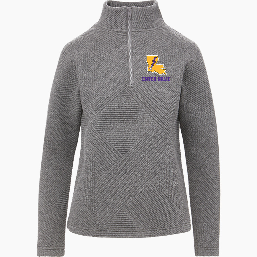 LA Bolt Baseball LA Bolt Baseball <span class="pdp-name-mascot">LA Bolt Baseball</span> MV Sport Women's Zelda Zig Zag 1/4 Zip Pullover