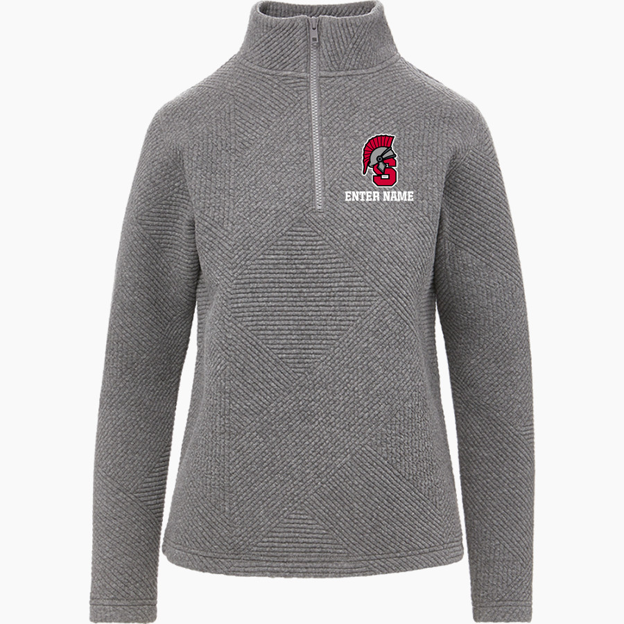 SPRINGFIELD SPARTANS The Online Store MV Sport Women's Zelda Zig Zag 1/4 Zip Pullover